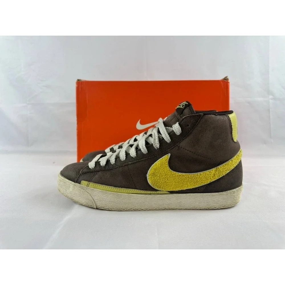 Nike Blazer High Supreme 2007 Sneakers Yellow Brown 316963-271 Size 11